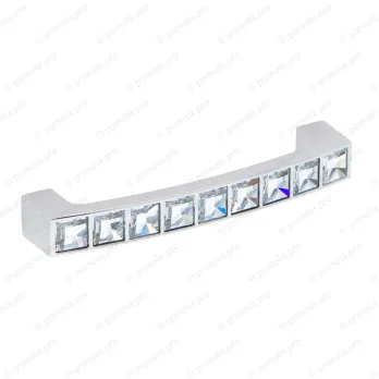 WMN.550-096-0002 ΠΟΜΟΛΑ ΜΕ ΚΡΥΣΤΑΛΟ 96mm ΧΡΩΜΙΟ ΓΥΑΛΙΣΤΕΡΟ