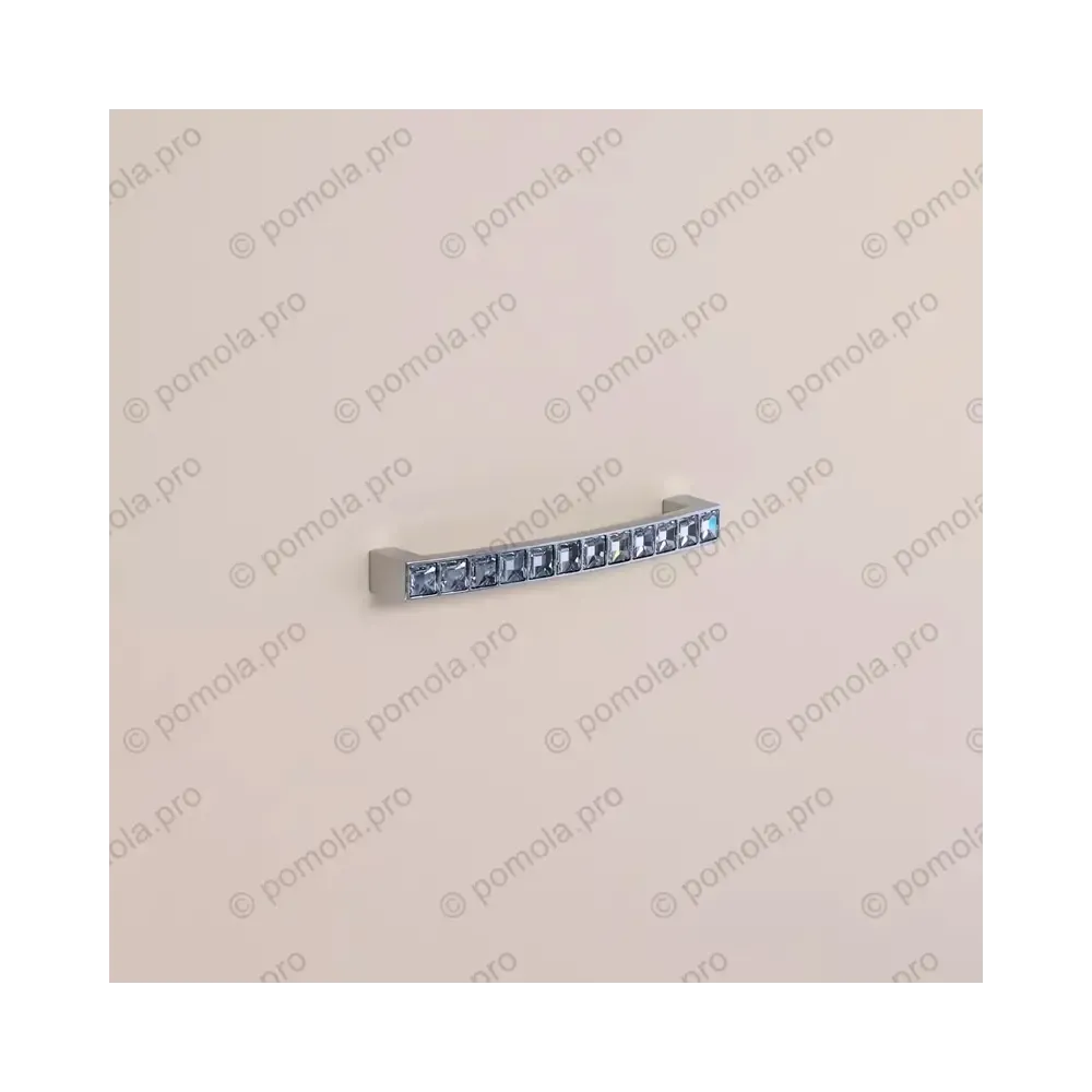 WMN.550-128-0002 ΠΟΜΟΛΑ ΜΕ ΚΡΥΣΤΑΛΟ 128mm ΧΡΩΜΙΟ ΓΥΑΛΙΣΤΕΡΟ