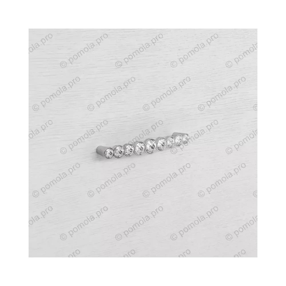 WMN.633-128-0002 ΠΟΜΟΛΑ ΜΕ ΚΡΥΣΤΑΛΟ 128mm ΧΡΩΜΙΟ ΓΥΑΛΙΣΤΕΡΟ