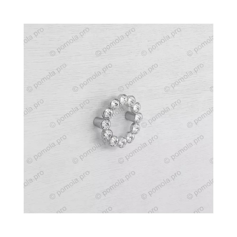 WPO.633-A64-0002 ΠΟΜΟΛΑ ΜΕ ΚΡΥΣΤΑΛΟ 64mm ΧΡΩΜΙΟ ΓΥΑΛΙΣΤΕΡΟ