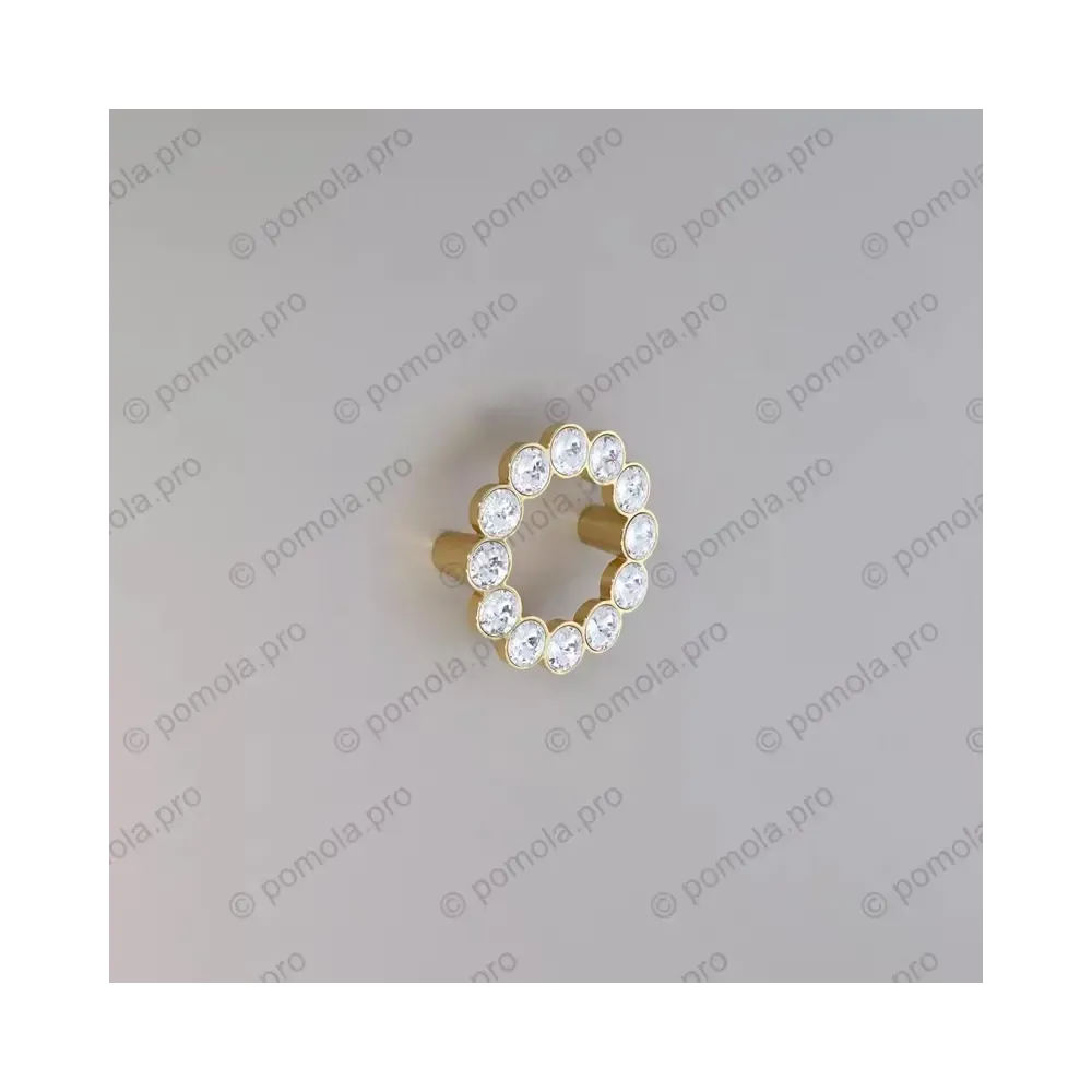 WPO.633-A64-00GP ΠΟΜΟΛΑ ΜΕ ΚΡΥΣΤΑΛΟ 64mm ΕΠΙΧΡΥΣΑ