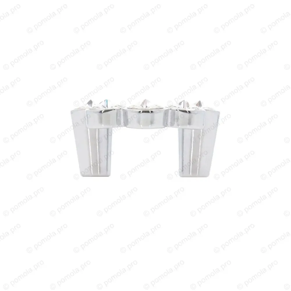 WPO.633-B32-0002 ΠΟΜΟΛΑ ΜΕ ΚΡΥΣΤΑΛΟ 32mm ΧΡΩΜΙΟ ΓΥΑΛΙΣΤΕΡΟ