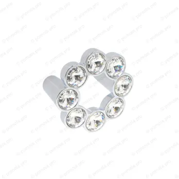 WPO.633-B32-0002 ΠΟΜΟΛΑ ΜΕ ΚΡΥΣΤΑΛΟ 32mm ΧΡΩΜΙΟ ΓΥΑΛΙΣΤΕΡΟ