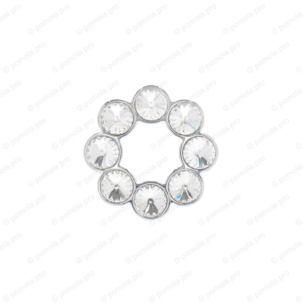 WPO.633-B32-0002 ΠΟΜΟΛΑ ΜΕ ΚΡΥΣΤΑΛΟ 32mm ΧΡΩΜΙΟ ΓΥΑΛΙΣΤΕΡΟ