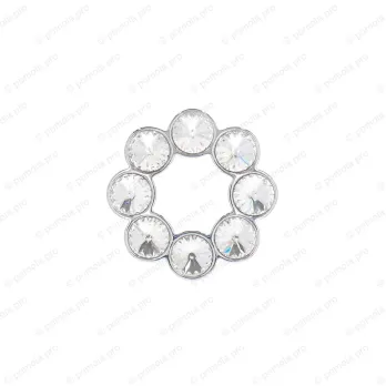 WPO.633-B32-0002 ΠΟΜΟΛΑ ΜΕ ΚΡΥΣΤΑΛΟ 32mm ΧΡΩΜΙΟ ΓΥΑΛΙΣΤΕΡΟ