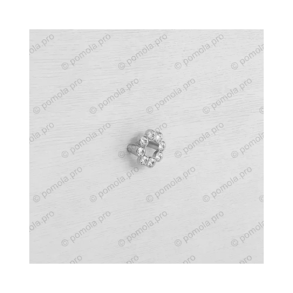 WPO.633-B32-0002 ΠΟΜΟΛΑ ΜΕ ΚΡΥΣΤΑΛΟ 32mm ΧΡΩΜΙΟ ΓΥΑΛΙΣΤΕΡΟ
