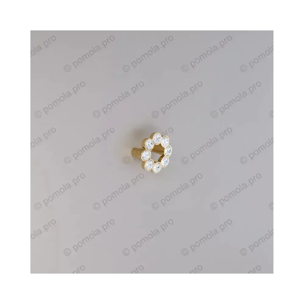 WPO.633-B32-00GP ΠΟΜΟΛΑ ΜΕ ΚΡΥΣΤΑΛΟ 32mm ΕΠΙΧΡΥΣΑ
