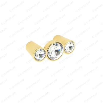 WPO.633-C32-00GP ΠΟΜΟΛΑ ΜΕ ΚΡΥΣΤΑΛΟ 32mm ΕΠΙΧΡΥΣΑ