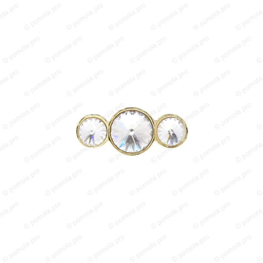 WPO.633-C32-00GP ΠΟΜΟΛΑ ΜΕ ΚΡΥΣΤΑΛΟ 32mm ΕΠΙΧΡΥΣΑ