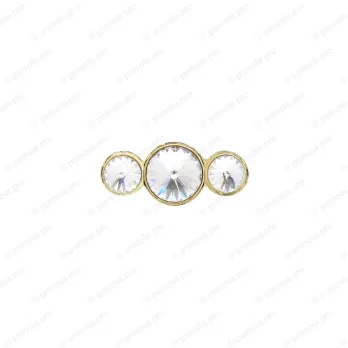 WPO.633-C32-00GP ΠΟΜΟΛΑ ΜΕ ΚΡΥΣΤΑΛΟ 32mm ΕΠΙΧΡΥΣΑ