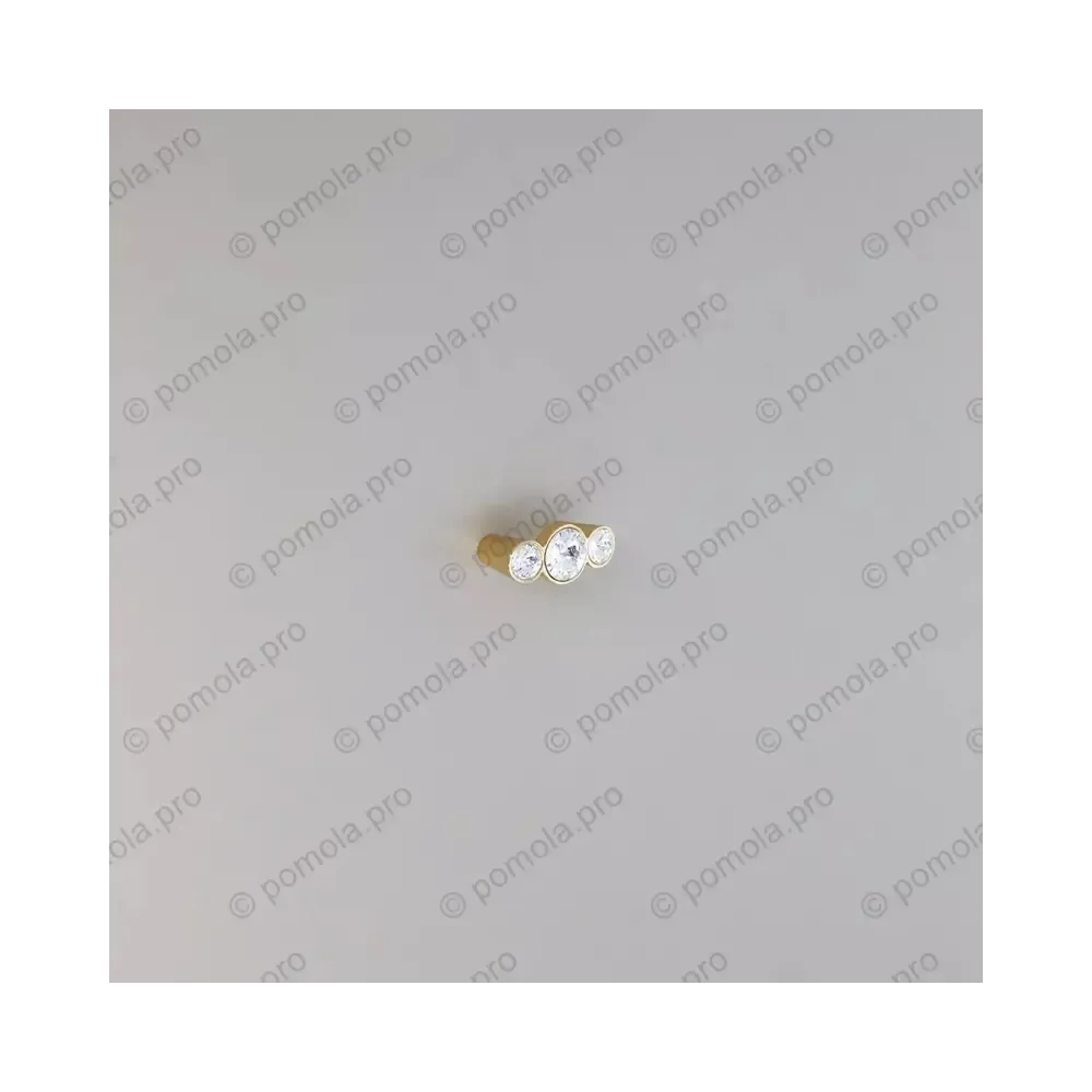 WPO.633-C32-00GP ΠΟΜΟΛΑ ΜΕ ΚΡΥΣΤΑΛΟ 32mm ΕΠΙΧΡΥΣΑ
