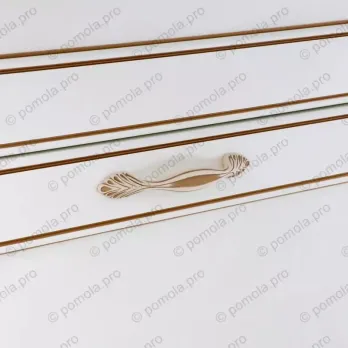 WMN.742-128-00V5 ΜΟΝΤΕΡΝΑ ΠΟΜΟΛΑ ΕΠΙΠΛΩΝ 128mm ΚΡΕΜ ΧΡΥΣΗ ΠΑΤΙΝΑ