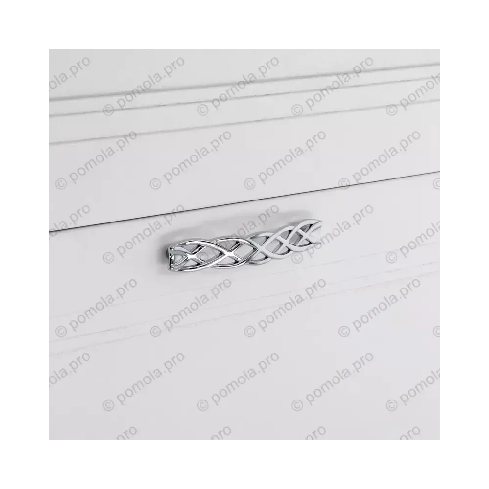 WMN.746-128-0002 ΜΟΝΤΕΡΝΑ ΠΟΜΟΛΑ ΕΠΙΠΛΩΝ 128mm ΧΡΩΜΙΟ ΓΥΑΛΙΣΤΕΡΟ