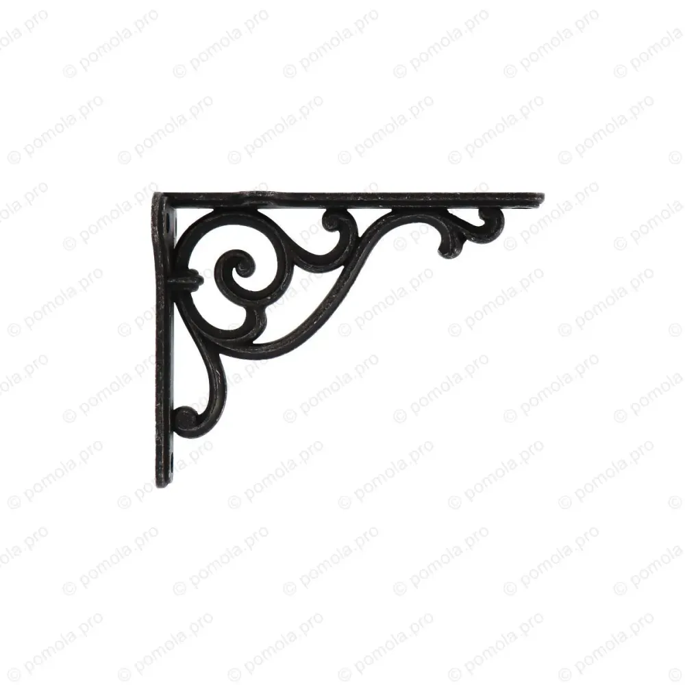 WRM.800-150-00T2 ΣΤΗΡΙΓΜΑ ΡΑΦΙΩΝ 150mm ΜΑΥΡΟ ΣΦΥΡΗΛΑΤΟ