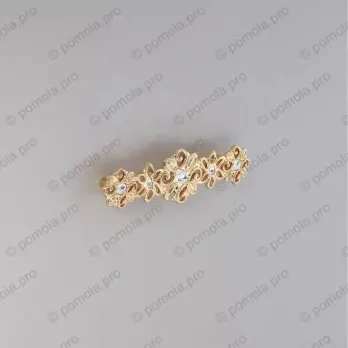 WMN.731-128-00GP ΠΟΜΟΛΑ ΜΕ ΚΡΥΣΤΑΛΟ 128mm ΕΠΙΧΡΥΣΑ