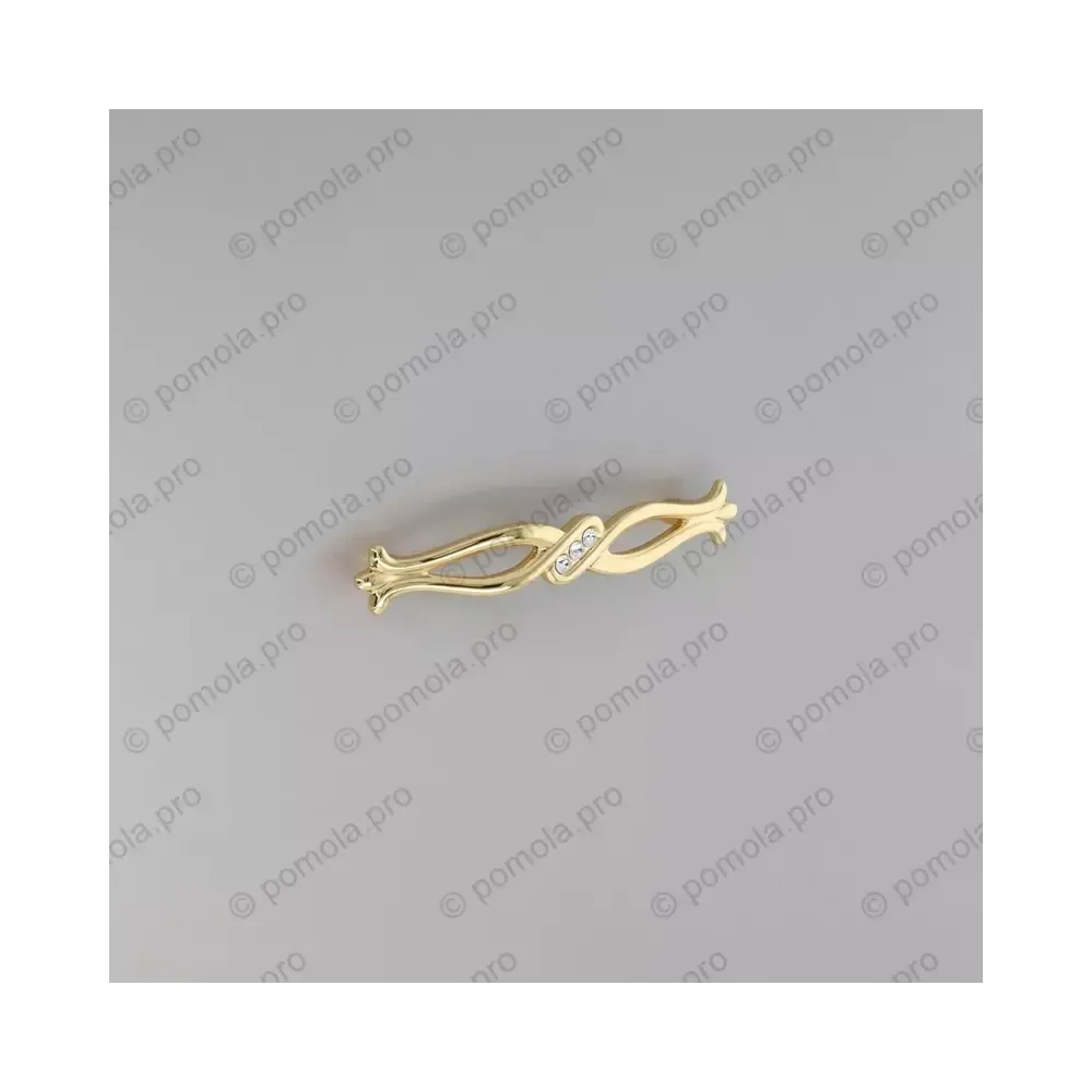 WMN.715-128-00GP ΠΟΜΟΛΑ ΜΕ ΚΡΥΣΤΑΛΟ 128mm ΕΠΙΧΡΥΣΑ