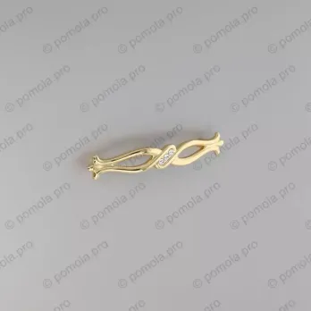 WMN.715-128-00GP ΠΟΜΟΛΑ ΜΕ ΚΡΥΣΤΑΛΟ 128mm ΕΠΙΧΡΥΣΑ