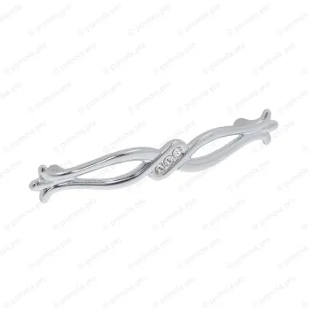WMN.715-128-0002 ΠΟΜΟΛΑ ΜΕ ΚΡΥΣΤΑΛΟ 128mm ΧΡΩΜΙΟ ΓΥΑΛΙΣΤΕΡΟ