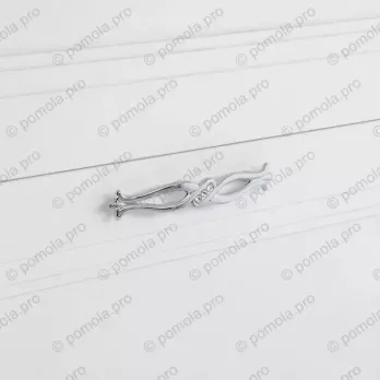 WMN.715-128-0002 ΠΟΜΟΛΑ ΜΕ ΚΡΥΣΤΑΛΟ 128mm ΧΡΩΜΙΟ ΓΥΑΛΙΣΤΕΡΟ
