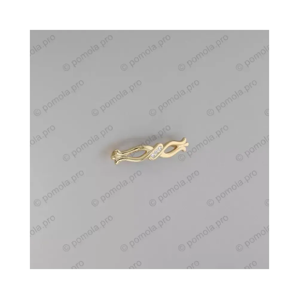 WMN.715-096-00GP ΠΟΜΟΛΑ ΜΕ ΚΡΥΣΤΑΛΟ 96mm ΕΠΙΧΡΥΣΑ