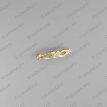 WMN.715-096-00GP ΠΟΜΟΛΑ ΜΕ ΚΡΥΣΤΑΛΟ 96mm ΕΠΙΧΡΥΣΑ