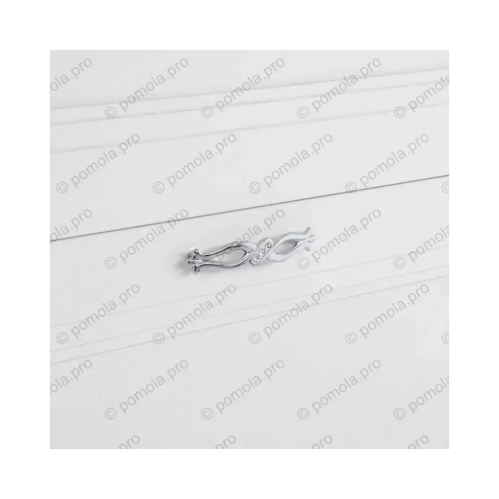 WMN.715-096-0002 ΠΟΜΟΛΑ ΜΕ ΚΡΥΣΤΑΛΟ 96mm ΧΡΩΜΙΟ ΓΥΑΛΙΣΤΕΡΟ