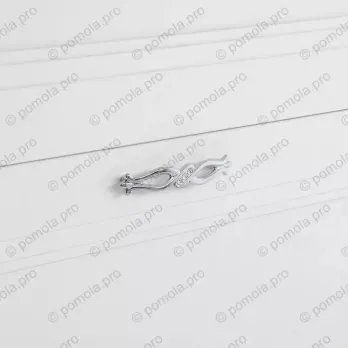 WMN.715-096-0002 ΠΟΜΟΛΑ ΜΕ ΚΡΥΣΤΑΛΟ 96mm ΧΡΩΜΙΟ ΓΥΑΛΙΣΤΕΡΟ
