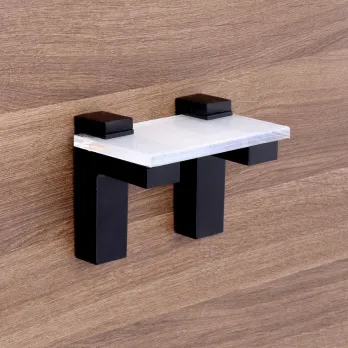 HRM.807-078-00N4 ΣΤΗΡΙΓΜΑ ΡΑΦΙΩΝ ΚΡΥΣΤΑΛΛΟΥ ΜΑΥΡΟ ΜΑΤ