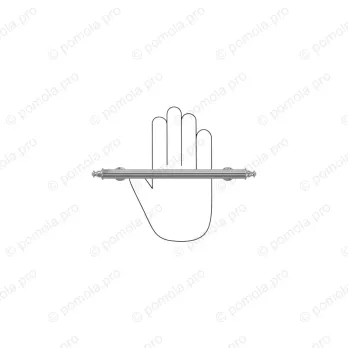 WMN.689-160-0002 ΠΟΜΟΛΑ ΕΠΙΠΛΩΝ 160mm ΧΡΩΜΙΟ ΓΥΑΛΙΣΤΕΡΟ