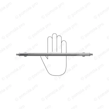 WMN.689-320-0002 ΠΟΜΟΛΑ ΕΠΙΠΛΩΝ 320mm ΧΡΩΜΙΟ ΓΥΑΛΙΣΤΕΡΟ