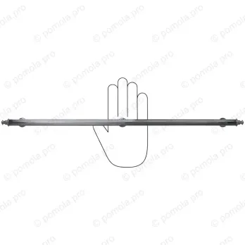 WMN.689-448-0002 ΠΟΜΟΛΑ ΕΠΙΠΛΩΝ 448mm ΧΡΩΜΙΟ ΓΥΑΛΙΣΤΕΡΟ