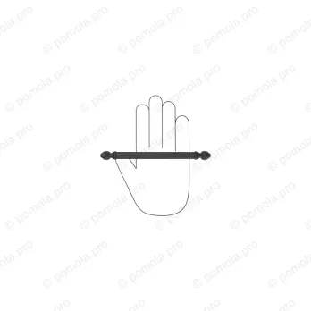 WMN.849-160-00N4 ΜΟΝΤΕΡΝΑ ΠΟΜΟΛΑ ΕΠΙΠΛΩΝ 160mm ΜΑΥΡΟ ΜΑΤ