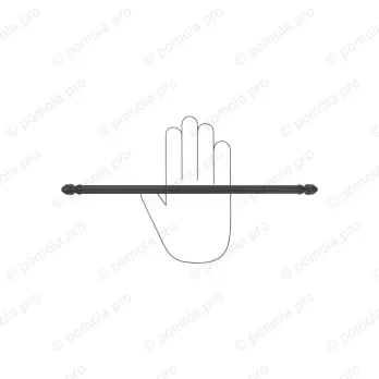 WMN.849-320-00N4 ΛΑΒΕΣ ΕΠΙΠΛΩΝ ΑΝΤΙΚΕ 320mm ΜΑΥΡΟ ΜΑΤ