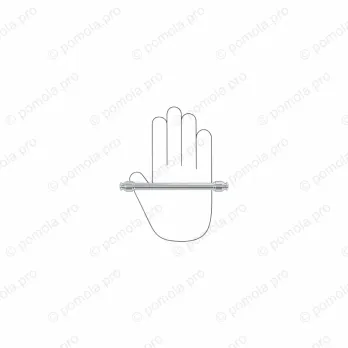WMN.851-128-0002 ΜΟΝΤΕΡΝΑ ΠΟΜΟΛΑ ΕΠΙΠΛΩΝ 128mm ΧΡΩΜΙΟ ΓΥΑΛΙΣΤΕΡΟ