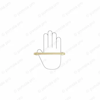 WMN.851-128-006C ΜΟΝΤΕΡΝΑ ΠΟΜΟΛΑ ΕΠΙΠΛΩΝ 128mm ΧΡΥΣΟ ΜΑΤ ΣΑΤΙΝΕ