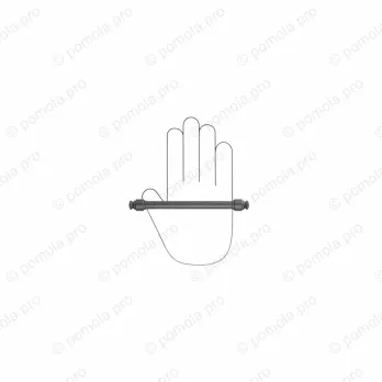 WMN.851-128-00N4 ΜΟΝΤΕΡΝΑ ΠΟΜΟΛΑ ΕΠΙΠΛΩΝ 128mm ΜΑΥΡΟ ΜΑΤ