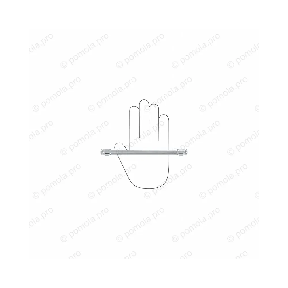 WMN.851-160-0002 ΜΟΝΤΕΡΝΑ ΠΟΜΟΛΑ ΕΠΙΠΛΩΝ 160mm ΧΡΩΜΙΟ ΓΥΑΛΙΣΤΕΡΟ