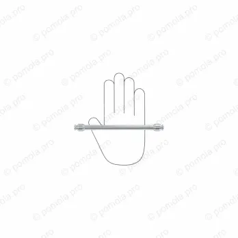 WMN.851-160-0002 ΜΟΝΤΕΡΝΑ ΠΟΜΟΛΑ ΕΠΙΠΛΩΝ 160mm ΧΡΩΜΙΟ ΓΥΑΛΙΣΤΕΡΟ