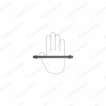 WMN.851-160-00N4 ΜΟΝΤΕΡΝΑ ΠΟΜΟΛΑ ΕΠΙΠΛΩΝ 160mm ΜΑΥΡΟ ΜΑΤ