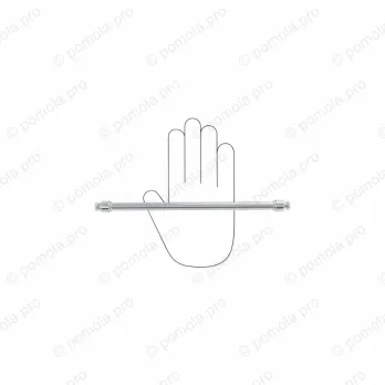 WMN.851-224-0002 ΜΟΝΤΕΡΝΑ ΠΟΜΟΛΑ ΕΠΙΠΛΩΝ 224mm ΧΡΩΜΙΟ ΓΥΑΛΙΣΤΕΡΟ