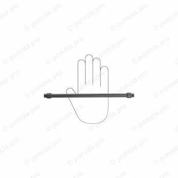 WMN.851-224-00N4 ΜΟΝΤΕΡΝΑ ΠΟΜΟΛΑ ΕΠΙΠΛΩΝ 224mm ΜΑΥΡΟ ΜΑΤ