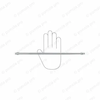 WMN.851-320-0002 ΜΟΝΤΕΡΝΑ ΠΟΜΟΛΑ ΕΠΙΠΛΩΝ 320mm ΧΡΩΜΙΟ ΓΥΑΛΙΣΤΕΡΟ