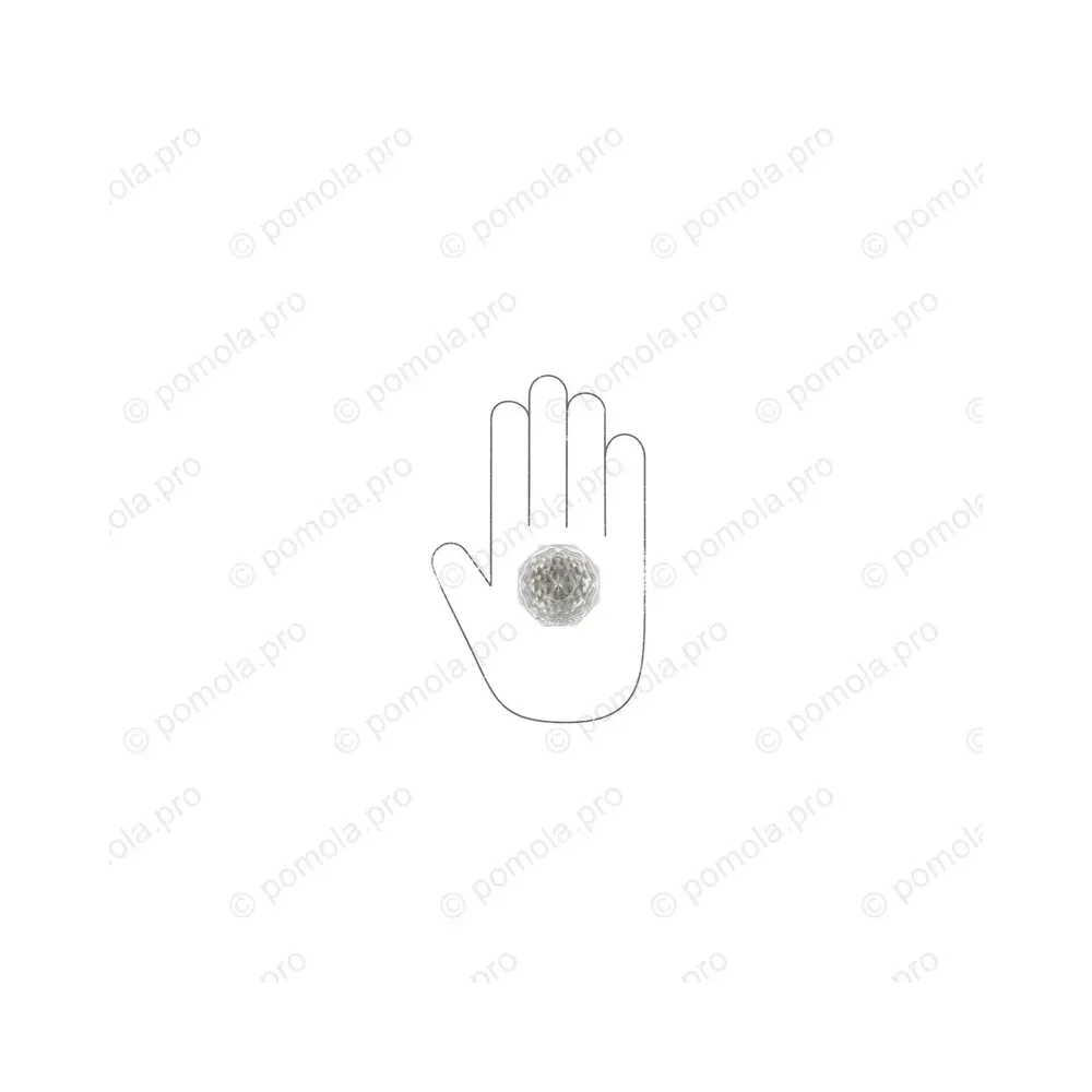 HZP.678-R45-KR02 ΠΟΜΟΛΑΚΙΑ ΜΕ ΚΡΥΣΤΑΛΟ ΧΡΩΜΙΟ ΓΥΑΛΙΣΤΕΡΟ